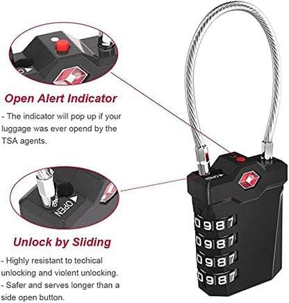 ZHEGE Travel Locks, TSA Approved Locks - Image 4