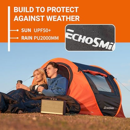 EchoSmile Instant Pop Up Camping Tent, 2/4/6 Person Easy Setup Tent