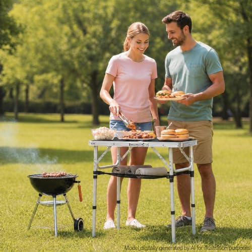 YUFIFAIRY Small Folding Table Portable, 24''L x16''W Foldable Camp Table