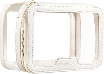 ROWNYEON Clear Makeup Case Toiletry Bag Multipurpose Travel Makeup Train Case by CAMDEEZ