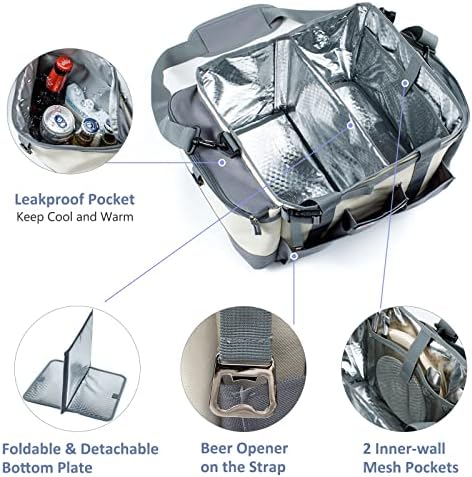 Large Grill Caddy, Tailgating Essentials Organizer for BBQ, Camping &Picnic