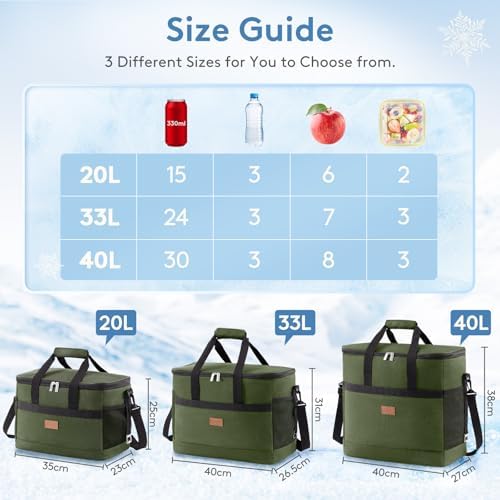 Lifewit Cooler Bag 30/50/60 Cans Collapsible, Insulated Large Lunch Bag