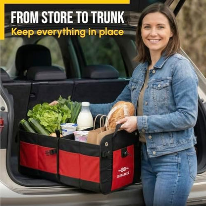 Car Trunk Organizer, Collapsible & Foldable, Red