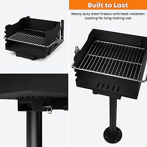Stanbroil Park Style Charcoal Grill with Adjustable Stainless Steel Grate