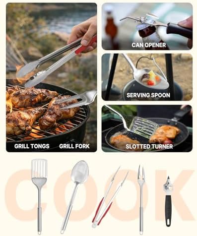 Gaialoop Camping Utensil Set, Camping Cooking Utensils & Kitchen Tools