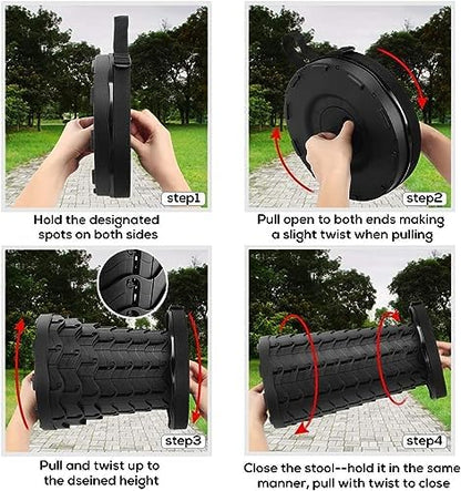Fishboy Collapsible Stool for Adults, Portable Folding Camping Seat, 400lbs