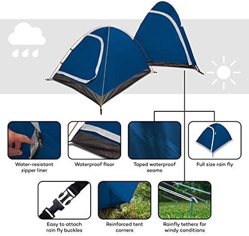 Two Person Tent - Waterproof & Windproof 4 Season Tents for Camping, Backpacking & Hiking - Durable & Easy to Set-up - Good for 1 or 2 Person Camping Tent
