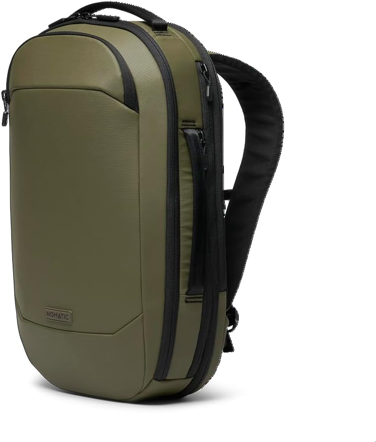 NOMATIC Navigator RS Pack 15L: 15L Premium Backpack w/ 6L Built-In Expansion - Water Resistant Anti Theft Backpack - Laptop Bag - Computer Backpack - Expandable Ranger Green Backpack