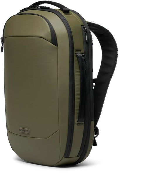 NOMATIC Navigator RS Pack 15L: 15L Premium Backpack w/ 6L Built-In Expansion - Water Resistant Anti Theft Backpack - Laptop Bag - Computer Backpack - Expandable Ranger Green Backpack