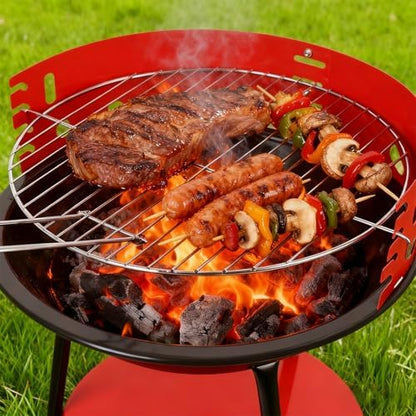 14-Inch Portable Charcoal Grill for Outdoor Cooking, Picnic & Camping