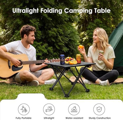 Opliy 2-Pack Portable Camping Table – Ultralight Foldable Car Tray Table with Carry Bag for Camping, Picnic, BBQ, Beach & Outdoor Travel