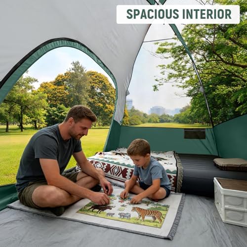 CAMPROS CP Tents for Camping 2/4/6 Person, Waterproof Windproof Dome Tent