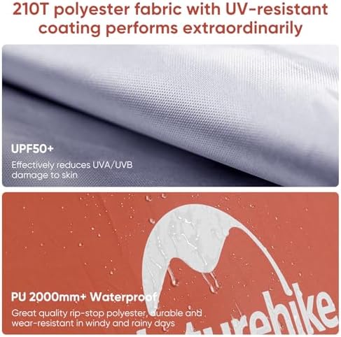 Naturehike Camping Tent, 2/3 Person Double Layer, Instant Easy Setup, Waterproof PU2000mm, 54 MPH Wind Resistance, UPF 50+, Outdoor Tent for Camping, Festivals, Backyard, Sleepovers