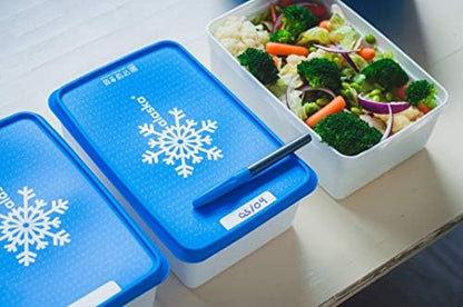 Amuse- Stackable and Unbreakable Alaska Commercial Grade Food Container set with Lid- Made in Europe (Set of 3-67 oz. each)