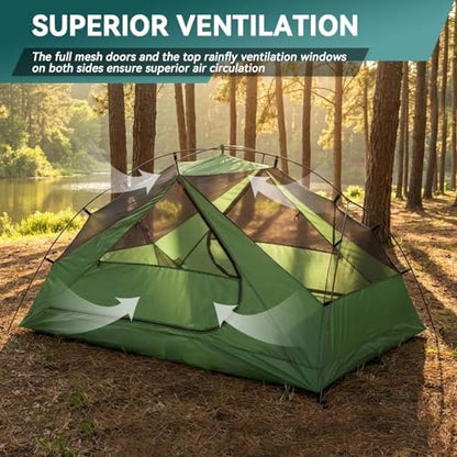 Clostnature 1/2 Person Lightweight Backpacking Tent Large Headroom Space