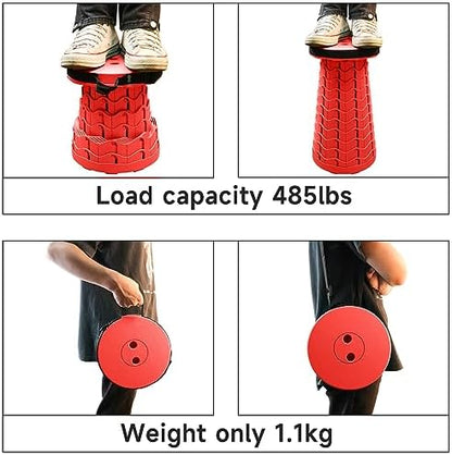 Portable & Lightweight Foldable Camping Chair for Adults, Heavy Duty Folding Stool with Adjustable Shoulder Strap, Perfect for Picnic, Beach, Backyard, and Sporting Events, Max Weight 400lbs