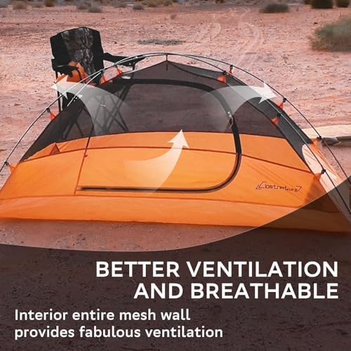 Clostnature 1/2/3/4 Person Lightweight Backpacking Tent, Easy Setup Tent