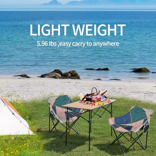 2 Pack Camping Chair for Adults, Portable Folding Sofa Chair, Easy Set Up Patio Chair Lawn Padded Seat Camping Stool Chair for Hunting, Fishing, Outdoor, Beach, Picnics, Home
