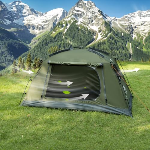 Night Cat Backpacking Tent for Camping: Portable 1-2 Person Hiking Waterproof Tent Quick Setup and Compact for Outdoor Festivals