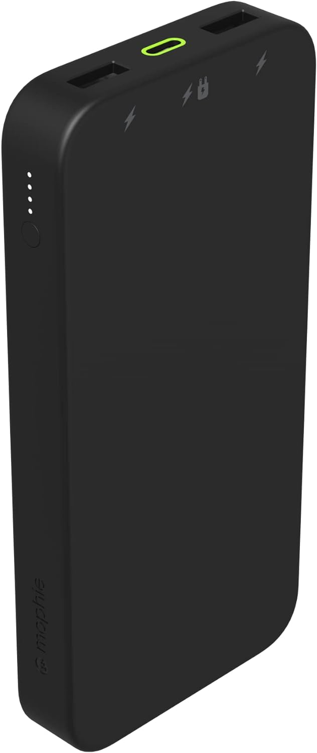 mophie Powerstation 2023 with PD Power Bank - 10,000 mAh Large Internal Battery, (2) USB-A Port and (1) 20W USB-C PD Fast Charging Input/Output Port, Travel-Friendly