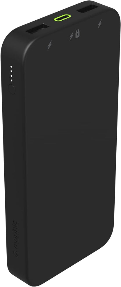 mophie Powerstation 2023 with PD Power Bank - 10,000 mAh Large Internal Battery, (2) USB-A Port and (1) 20W USB-C PD Fast Charging Input/Output Port, Travel-Friendly