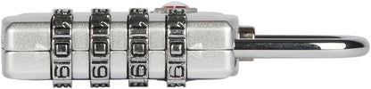 TSA Luggage Locks with 4 Digit Combination – Heavy Duty Set Your Own Padlocks for Travel, Baggage, Suitcases & Backpacks – 1 Pack Silver