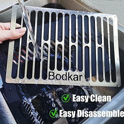 Bodkar Charcoal Grill, Portable BBQ Smoker - Lightweight Tabletop Outdoor Grill for Camping, Picnics, Garden, Beach Parties - 6"*4.6"*4.9