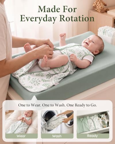 Yoofoss Baby Sleep Sack 6-12 Month 0.5TOG 100% Organic Cotton 2-Way Zipper