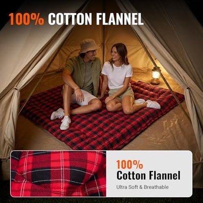 KingCamp Sleeping Bag for Adults, 100% Flannel XL Big and Tall