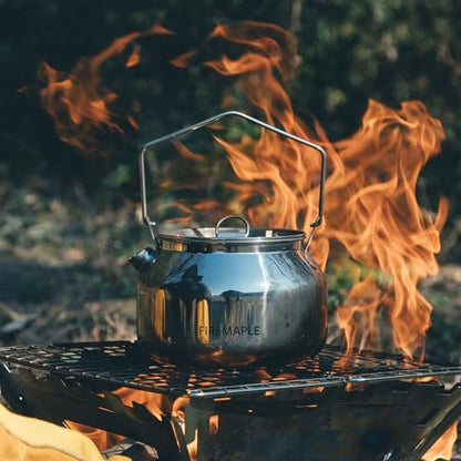 Fire-Maple Antarcti Camping Kettle Stainless Steel Camp Tea Pot, 1.2L