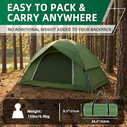 Clostnature Waterproof Camping Tent for 2 Person, 4 Person, Easy Setup Tent