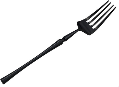 Gugrida Black Silverware Set, 5-Piece 18/10 Stainless Steel Flatware Cutlery Set for 1,Mirror Finish, Ideal for Wedding Festival Party Home Kitchen, Dishwasher Safe