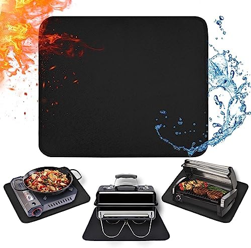 Heat Resistant Mats for Countertop fits Tabletop Grill, 18x15x0.04in, Black