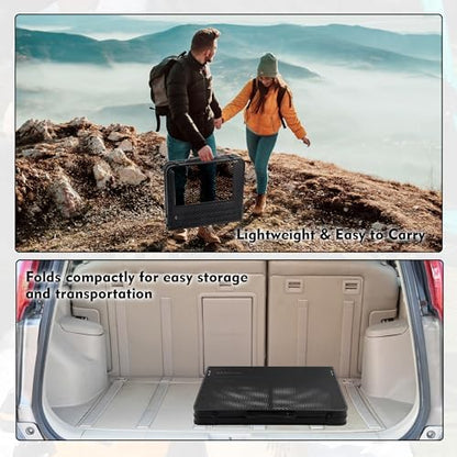 GREGIN Folding Camping Grill Table, Outdoor Metal Table. Foldable, Portable