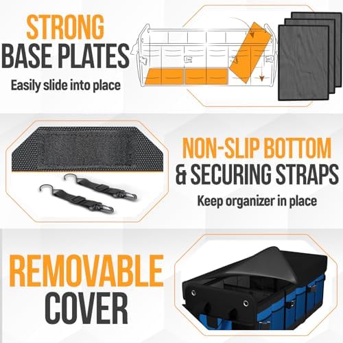 FORTEM Trunk Organizer - Collapsible Car Organizer & Storage Bag for SUVs