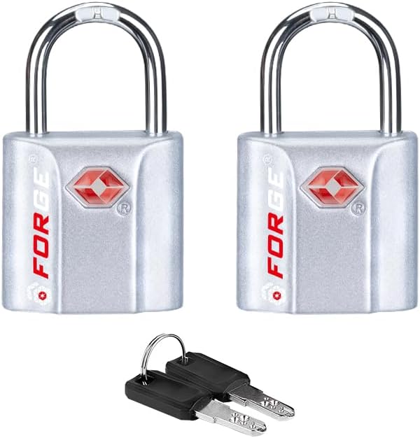 TSA Approved Luggage Locks, Ultra-Secure Dimple Key Travel Locks with Zinc Alloy Body