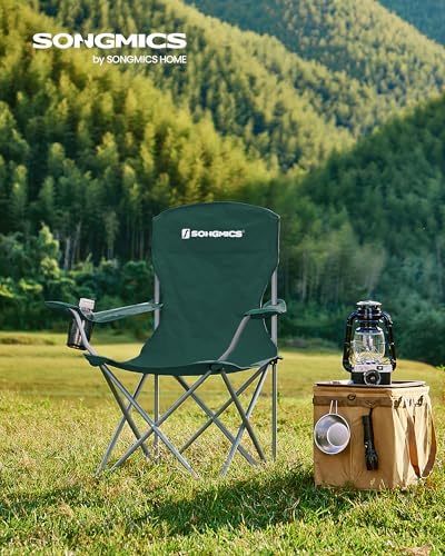 SONGMICS Set of 2 Folding Camping Chairs, Max. Load Capacity 330.7 lb