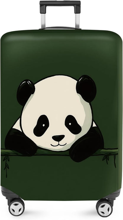 ANNA QUEEN Panda Luggage Cover, Cute Panda Design Suitcase Protector, Stretchable Washable Travel Sleeve for 20-22 Inch Luggage