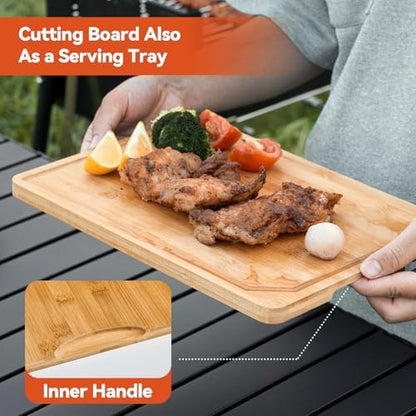 5-in-1 Grill Food Prep BBQ Meat Tray Container and Carry System Accessories