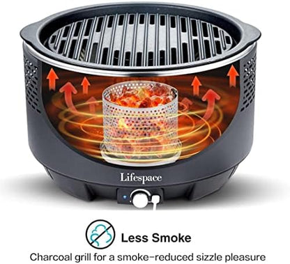 Lifespace Portable Lightweight Charcoal Grill with FREE Carry Bag