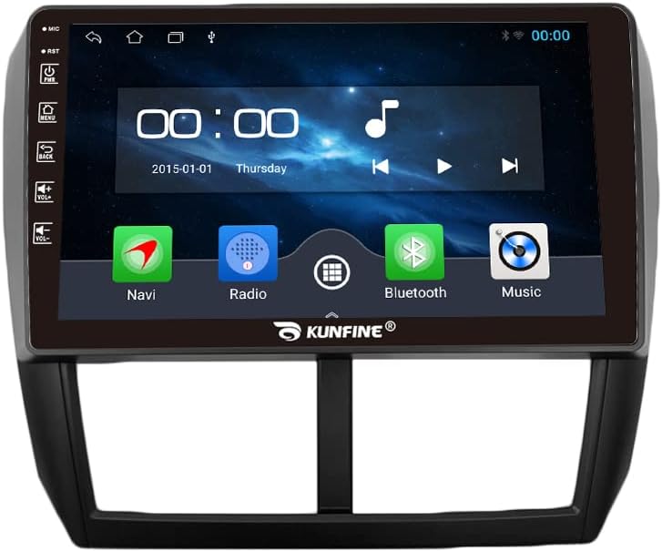 Kunfine Car Android Navigation Stereo GPS Radio Reverse Camera Display 9" IPS Touchscreen Headunit Tablet Pad Media Player for Subaru Forester 2007-2013, if Applicable Quad Core 2G+32G