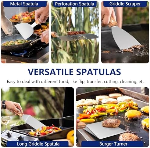 Joyfair 18Pcs Griddle Accessories Kit for Blackstone, (Wooden Handles)