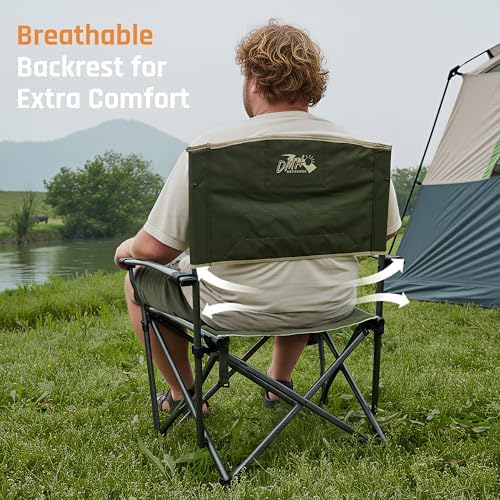 4 Pack Oversized Heavy Duty Camping Chairs for Adults 400LBS Capacity