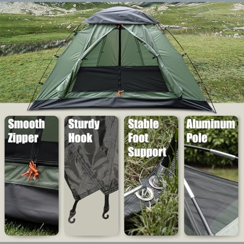 Backpacking Tent for Camping 1-5 Person Hiking Ultralight Tent for Waterproof Windproof Outdoor Two Doors Tents Easy Quick Setup Lightweight Instant Tents