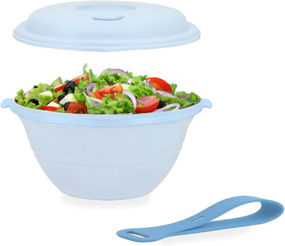 kūpaa Bowl & Carrier Duet – Microwave Safe Silicone Lunch Box For Adults– Collapsible, Leakproof, Food-Grade, Reusable To-Go Container (Glacier)