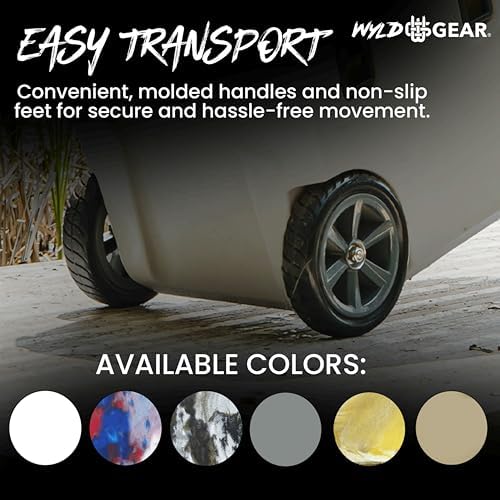 Wyld Gear 65 Quart Dual Compartment Hard Cooler with Wheels