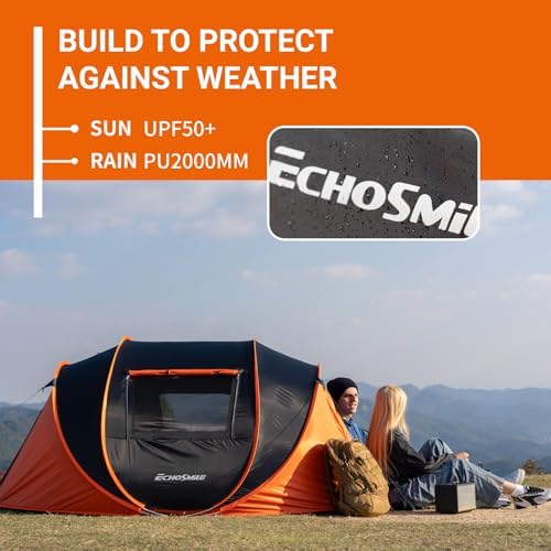 EchoSmile Instant Pop Up Camping Tent, 2/4/6 Person Easy Setup Tent