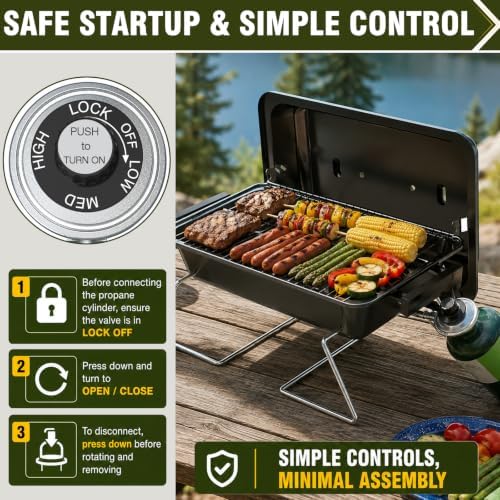 Bestfire Portable Propane Gas Grill