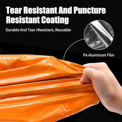 Emergency Survival Tent Shelter, 1 or 2 Person Emergency Tent with Emergency Whistle Emergency Shelter,Life Tube Tent for Camping,Hiking, Backpacking
