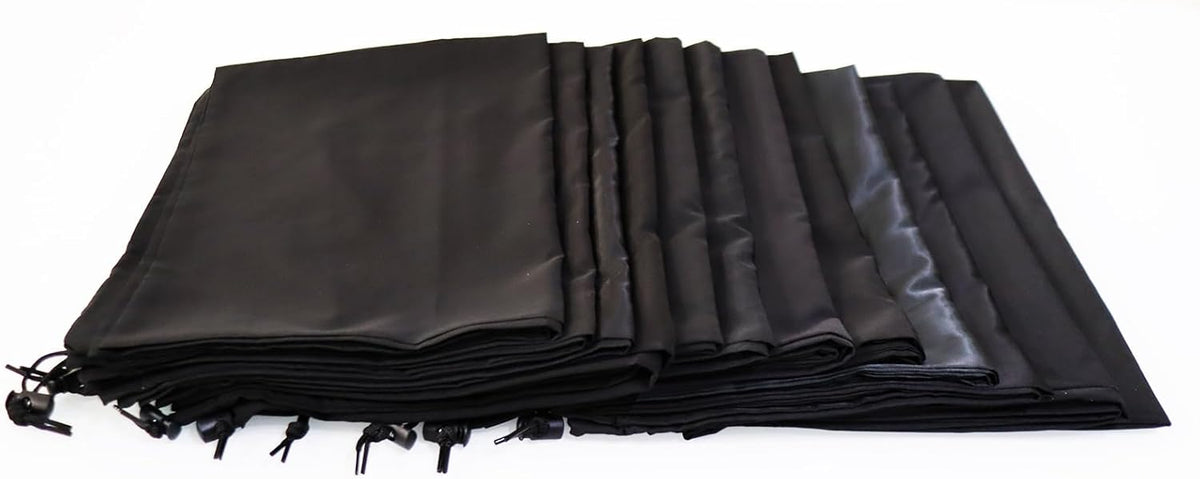 Extra Large Laundry Bag 12 Pack, Travel Laundry Bags with Drawstring Closure, 30"x40", for college, dorm and apartment dwellers (12PCS Black)